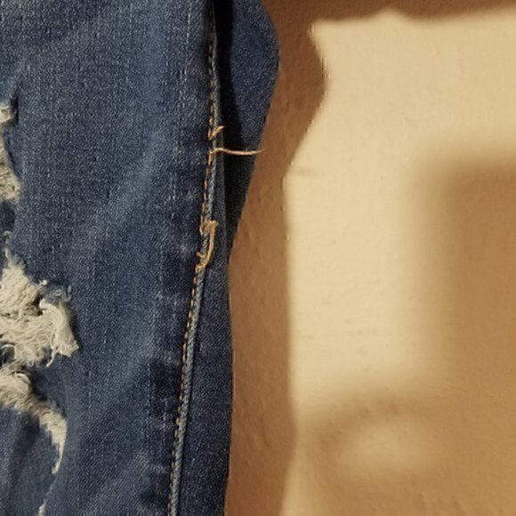 American Eagle Super Hi-Rise Jegging The Dream Jeans Distressed Size 0 - Picture 3 of 8